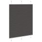 Preview: Plissee Schwarz 110x100 cm Stoffbreite 109,4 cm Polyester