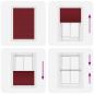 Preview: Plissee Bordeauxrot 95x100 cm Stoffbreite 94,4 cm Polyester