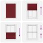 Preview: Plissee Bordeauxrot 85x100 cm Stoffbreite 84,4 cm Polyester