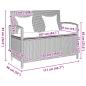 Preview: Gartenbank mit Stauraum und Kissen Braun Poly Rattan
