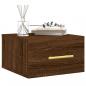 Preview: Wand-Nachttisch Braun Eichen-Optik 35x35x20 cm
