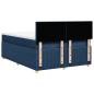 Preview: Boxspringbett mit Matratze Blau 140x190 cm Stoff