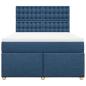 Preview: Boxspringbett mit Matratze Blau 140x190 cm Stoff
