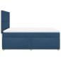 Preview: Boxspringbett mit Matratze Blau 140x190 cm Stoff