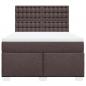 Preview: Boxspringbett mit Matratze Dunkelbraun 140x190 cm Stoff