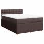 Preview: Boxspringbett mit Matratze Dunkelbraun 140x190 cm Stoff