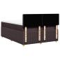 Preview: Boxspringbett mit Matratze Dunkelbraun 140x190 cm Stoff