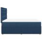 Preview: ARDEBO.de - Boxspringbett mit Matratze Blau 140x190 cm Stoff