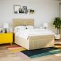 Preview: Boxspringbett mit Matratze Creme 140x190 cm Stoff