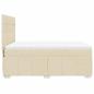 Preview: Boxspringbett mit Matratze Creme 140x190 cm Stoff