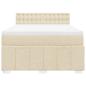 Preview: Boxspringbett mit Matratze Creme 140x190 cm Stoff