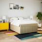 Preview: Boxspringbett mit Matratze Creme 140x190 cm Stoff