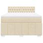 Preview: Boxspringbett mit Matratze Creme 140x190 cm Stoff