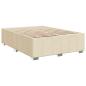 Preview: Boxspringbett mit Matratze Creme 140x190 cm Stoff