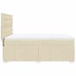 Preview: Boxspringbett mit Matratze Creme 140x190 cm Stoff
