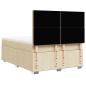 Preview: Boxspringbett mit Matratze Creme 140x190 cm Stoff