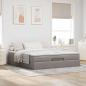 Preview: Ottoman-Bett mit Matratze Taupe 180x200 cm Stoff