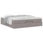 Preview: Ottoman-Bett mit Matratze Taupe 180x200 cm Stoff