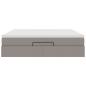 Preview: Ottoman-Bett mit Matratze Taupe 180x200 cm Stoff