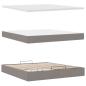 Preview: Ottoman-Bett mit Matratze Taupe 180x200 cm Stoff