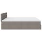 Preview: Ottoman-Bett mit Matratze & LEDs Taupe 180x200 cm Stoff