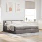 Preview: Ottoman-Bett mit Matratze Taupe 180x200 cm Stoff