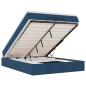 Preview: Ottoman-Bett mit Matratze Blau 140x190 cm Stoff