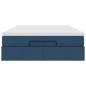 Preview: Ottoman-Bett mit Matratze Blau 140x190 cm Stoff