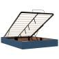 Preview: Ottoman-Bett mit Matratze Blau 140x190 cm Stoff