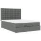 Preview: Ottoman-Bett mit Matratze Dunkelgrau 140x190 cm Stoff