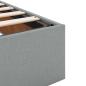 Preview: Ottoman-Bett mit Matratze Hellgrau 140x190 cm Stoff
