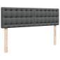 Preview: Ottoman-Bett mit Matratze Dunkelgrau 140x190 cm Stoff