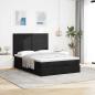 Preview: Ottoman-Bett mit Matratze Schwarz 140x190 cm Stoff