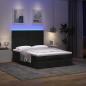Preview: Ottoman-Bett mit Matratze & LEDs Schwarz 140x190 cm Stoff