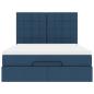 Preview: Ottoman-Bett mit Matratze Blau 140x190 cm Stoff