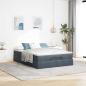 Preview: Ottoman-Bett mit Matratze Dunkelgrau 140x190 cm Samt