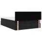 Preview: Ottoman-Bett mit Matratze & LEDs Schwarz 140x190 cm Samt
