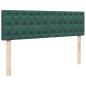 Preview: Ottoman-Bett mit Matratze & LEDs Dunkelgrün 140x200 cm Samt