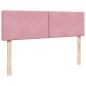 Preview: Ottoman-Bett mit Matratze & LEDs Rosa 140x190 cm Samt