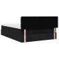 Preview: Ottoman-Bett mit Matratze & LEDs Schwarz 140x190 cm Stoff