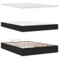 Preview: Ottoman-Bett mit Matratze & LEDs Schwarz 140x190 cm Stoff