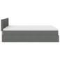 Preview: Ottoman-Bett mit Matratze & LEDs Dunkelgrau 140x190 cm Stoff