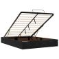 Preview: Ottoman-Bett mit Matratzen & LEDs Schwarz 140x190 cm Samt