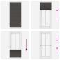 Preview: Plissee Schwarz 100x200 cm Stoffbreite 99,4 cm Polyester