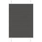 Preview: ARDEBO.de - Plissee Schwarz 100x150 cm Stoffbreite 99,4 cm Polyester