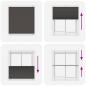 Preview: Plissee Schwarz 115x100 cm Stoffbreite 114,4 cm Polyester
