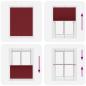 Preview: Plissee Bordeauxrot 110x150 cm Stoffbreite 109,4 cm Polyester
