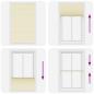 Preview: Plissee Creme 115x200 cm Stoffbreite 114,4 cm Polyester