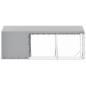 Preview: Outdoor-Hundezwinger mit Dach Silbern 2x6x2,5m Verzinkter Stahl