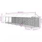 Preview: Outdoor-Hundezwinger mit Dach Silbern 2x14x2,5 m Stahl Verzinkt